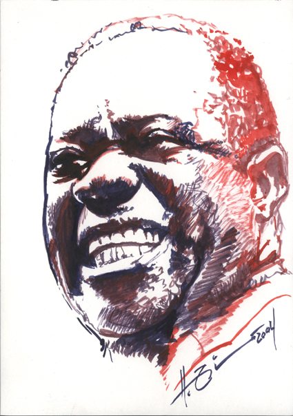 Louis Armstrong scetch on paper