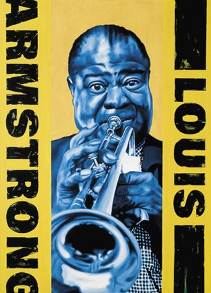 Lous Armstrong Poster by Harald Zickhardt