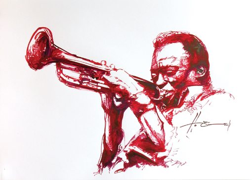Miles Davis scetch on paper