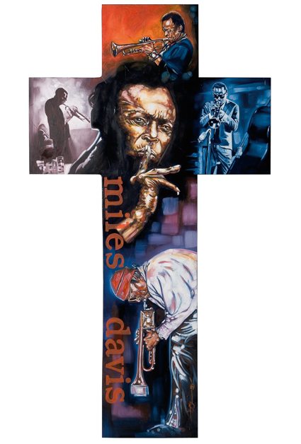 Scetch story of Miles Davis in a cross