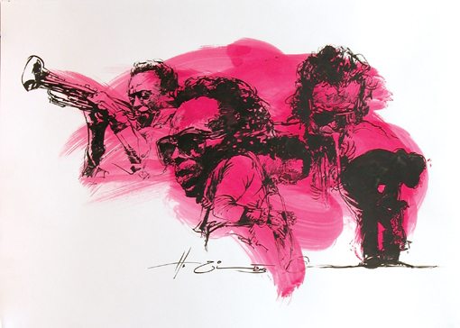 A scetchstory of Miles Davis by Harald Zickhardt