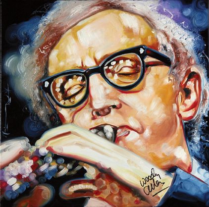 Woody Allen oil on canvas